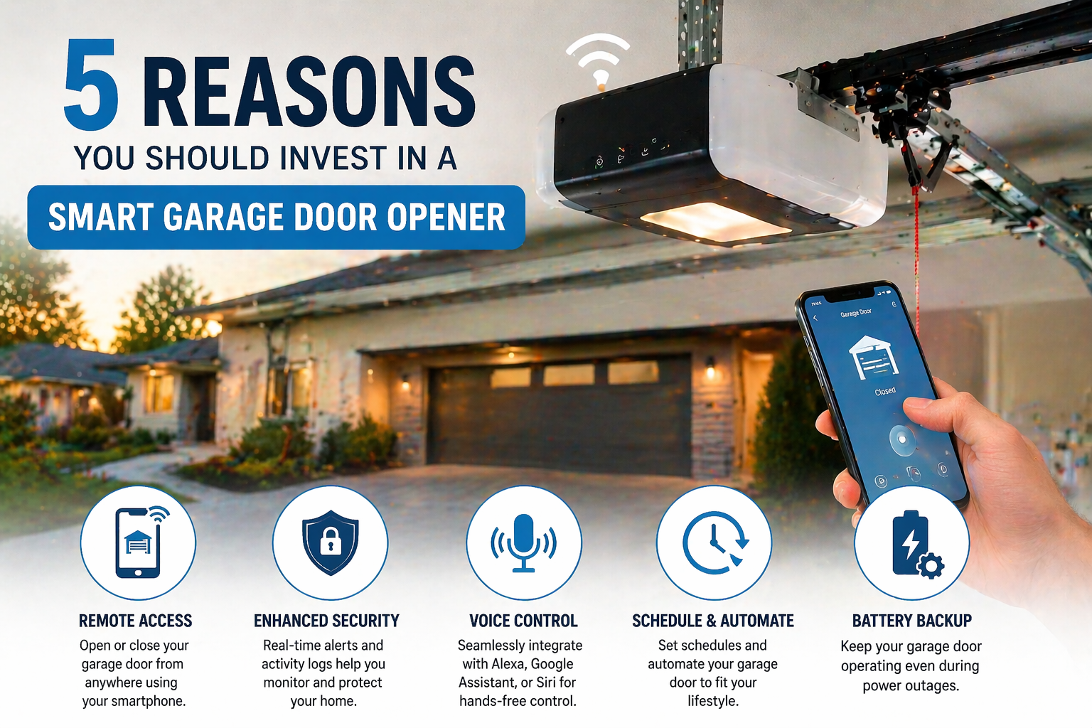 5 Reasons You Should Invest in a Smart Garage Door Opener 5 Reasons You Should Invest in a Smart Garage Door Opener